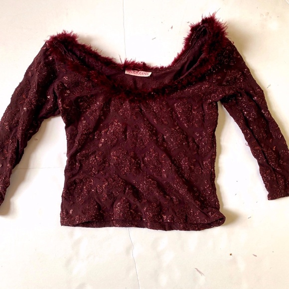 Marrika Nakk Lace Top with Fur - Picture 1 of 2